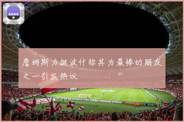 詹姆斯力挺波什称其为最棒的朋友之一引发热议